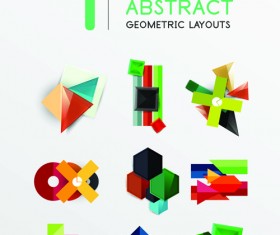 Colored origami infographic elements illustration vector 09