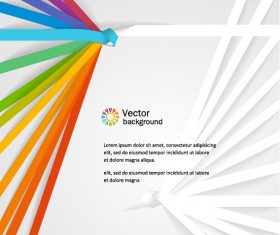 Colored paper tapes vector background material 04