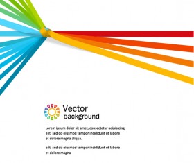 Colored paper tapes vector background material 05