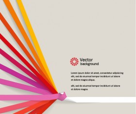 Colored paper tapes vector background material 06