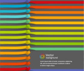 Colored paper tapes vector background material 07