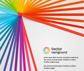 Colored paper tapes vector background material 09