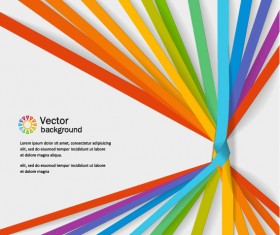 Colored paper tapes vector background material 10