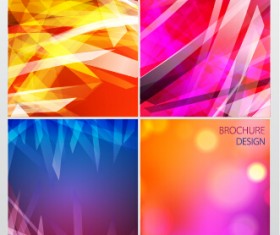 Cover of magazine with brochure vector set 09