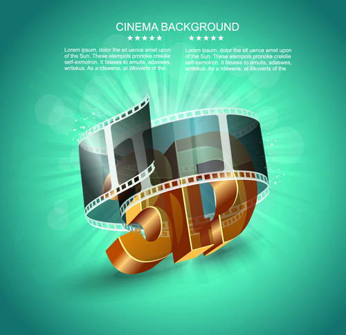 Creative cinema art backgrounds vectors 03