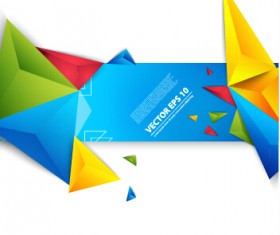 Creative colored origami background vectors 01