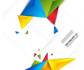 Creative colored origami background vectors 02