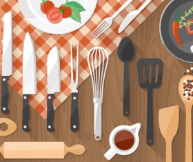 Creative cooking design background vectors 02