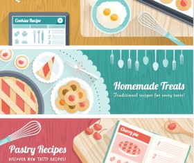 Creative cooking design background vectors 07