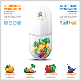 Creative vitamin with infographic vector 01