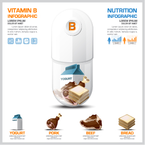 Creative vitamin with infographic vector 02