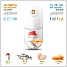 Creative vitamin with infographic vector 04