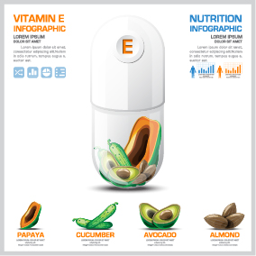 Creative vitamin with infographic vector 05