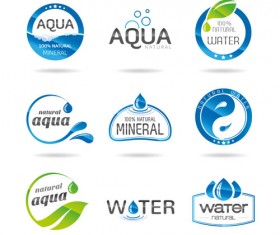 Creative water logos design material 02