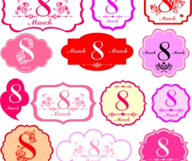 Creative womens day frames vector material