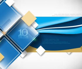 Cube square abstract background vector 01