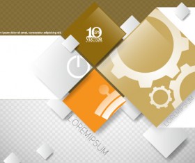 Cube square abstract background vector 03