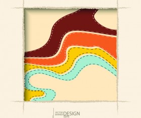 Cutting cardboard frame vector material 01