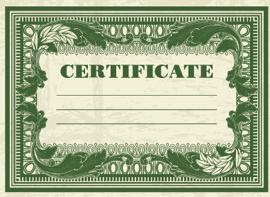 Dark green certificate template vectors 01
