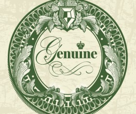 Dark green floral frame vectors 04