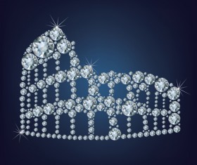 Diamonds with roman arena vector background
