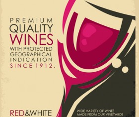 Drinks poster retro styles vectors material 02