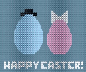 Easter egg with fabric background vector