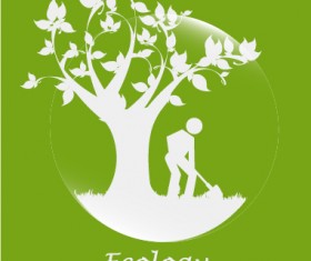 Eco energy vector design template 01