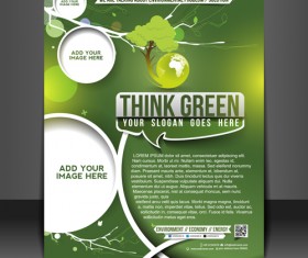 Ecology flyer and cover brochure vectors 01