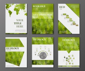Ecology flyer and cover brochure vectors 03
