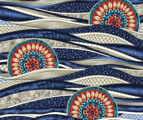 Ethnic pattern styles art background vector 01
