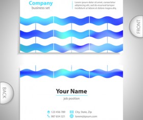 Excellent business cards front back template vector 03