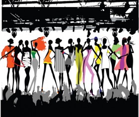 Fashion model vectors