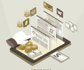 Financial with business flat vector template 01