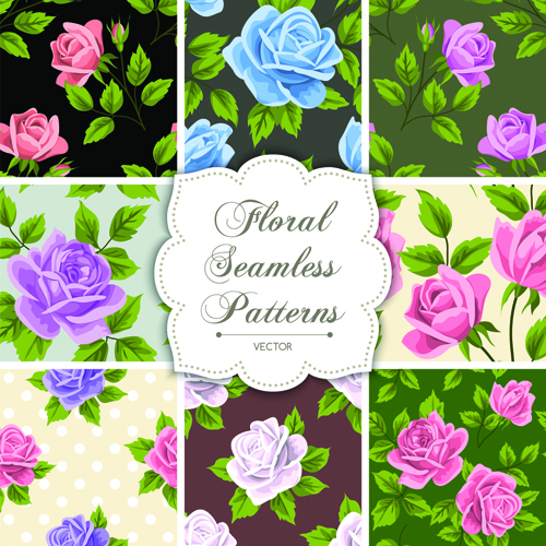 Floral seamless pattern vectors material