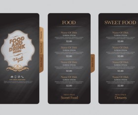 Food and drink menu design creative vector 02