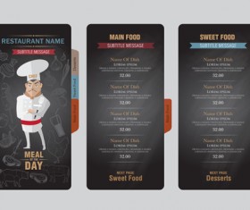 Food and drink menu design creative vector 04