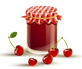 Fruits and jam vectors 01