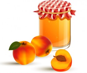 Fruits and jam vectors 02