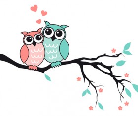 Funny owls design vectors 03