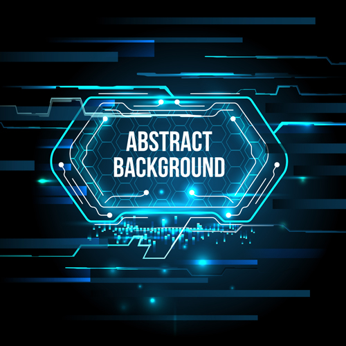 Futuristic tech with abstract background vector 03