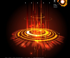 Futuristic tech with abstract background vector 04