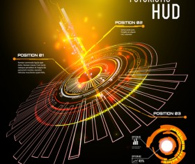 Futuristic tech with abstract background vector 05