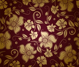 Gentle floral seamless pattern wallpapers vector 02