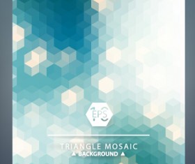 Geometric shapes mosaic background vector set 04