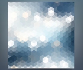 Geometric shapes mosaic background vector set 05