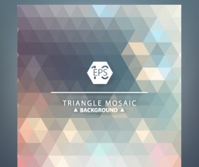 Geometric shapes mosaic background vector set 06