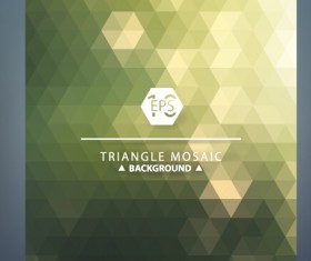 Geometric shapes mosaic background vector set 08