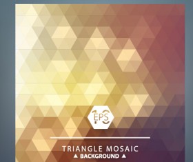 Geometric shapes mosaic background vector set 09