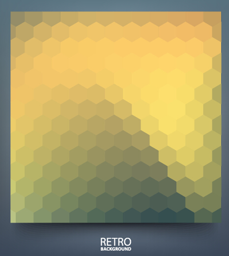 Geometric shapes mosaic background vector set 16
